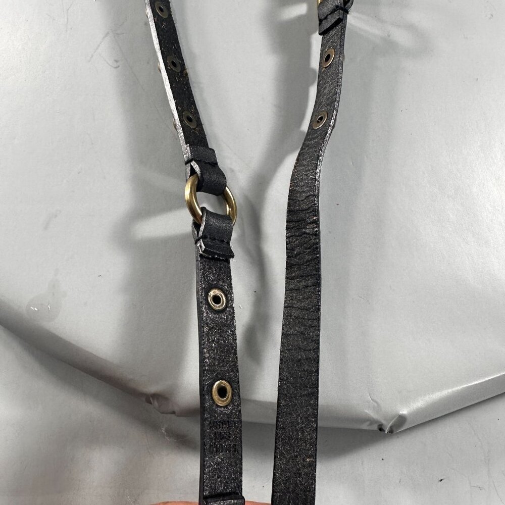 Michael Kors D Ring Statement Belt Skinny Studded Leather Accent Accessories - Picture 7 of 12